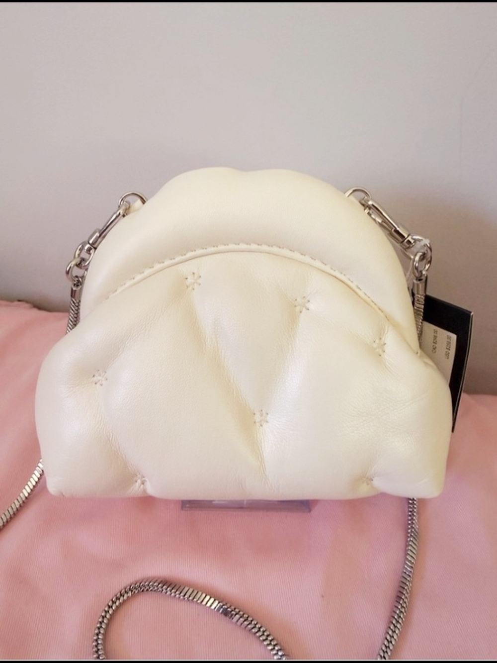 kate spade cream quilted crossbody with crystal studs - Picture 3 of 7